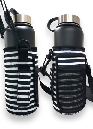 Stripes 30-40oz Tumbler Handler™ With Carrying Strap - Drink Handlers