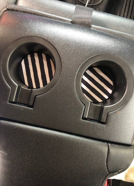 Stripes Neoprene Car Coasters - Drink Handlers