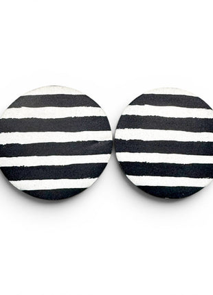 Stripes Neoprene Car Coasters - Drink Handlers