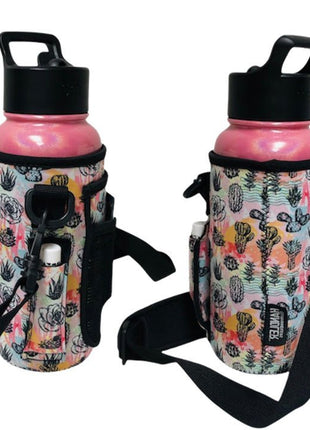 Summer Cactus 30-40oz Tumbler Handler™ With Carrying Strap - Drink Handlers