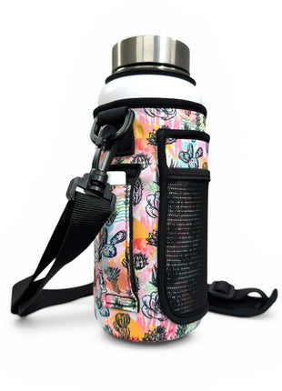 Summer Cactus 30 - 40oz Tumbler Handler™ With Carrying Strap - Drink Handlers