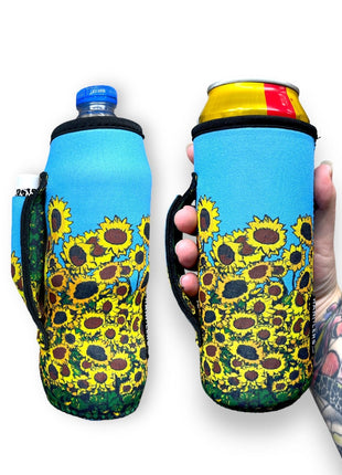 Sunflowers 16-24oz Soda & Water Bottle / Tallboy Can Handler™ - Drink Handlers