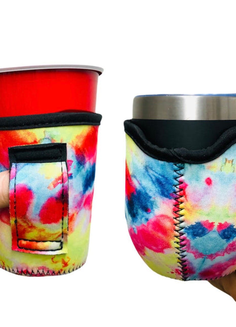Tie Dye 12oz Wine Tumbler Handler™ - Drink Handlers