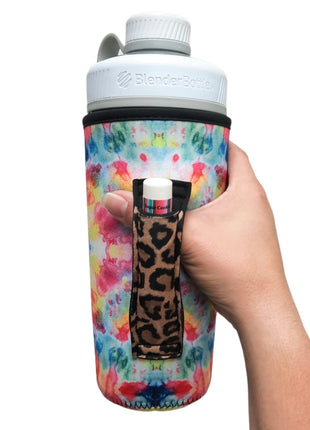 Tie Dye w/ Leopard 30oz Tumbler Handler™ - Drink Handlers