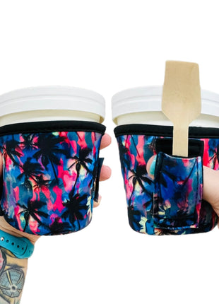 Tropical Palms Pint Size Ice Cream Handler™ - Drink Handlers