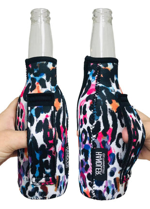 Watercolor Leopard 12oz Bottleneck Handler™ - Drink Handlers