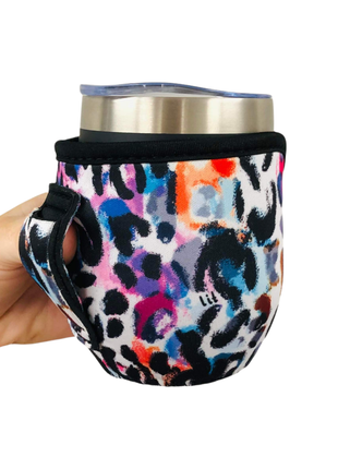 Watercolor Leopard 12oz Wine Tumbler Handler™ - Drink Handlers