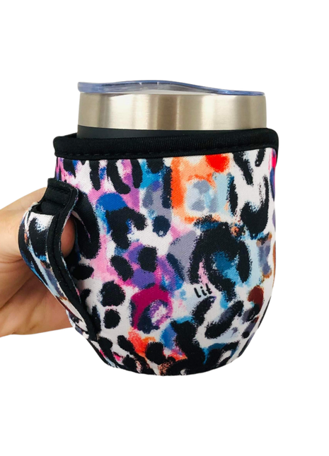 Watercolor Leopard 12oz Wine Tumbler Handler™ - Drink Handlers
