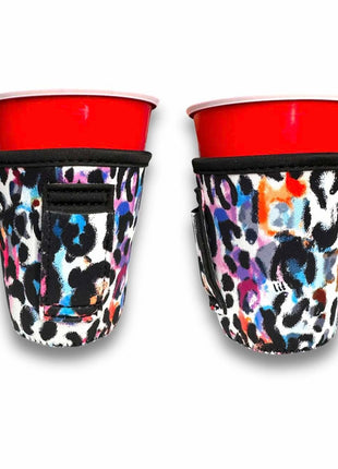 Watercolor Leopard 12oz Wine Tumbler Handler™ - Drink Handlers