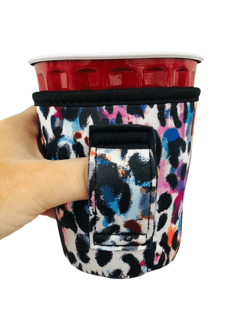 Watercolor Leopard 12oz Wine Tumbler Handler™ - Drink Handlers