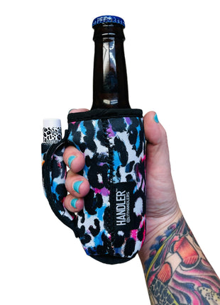 Watercolor Leopard 8-10oz Slim Can Handler™ - Drink Handlers