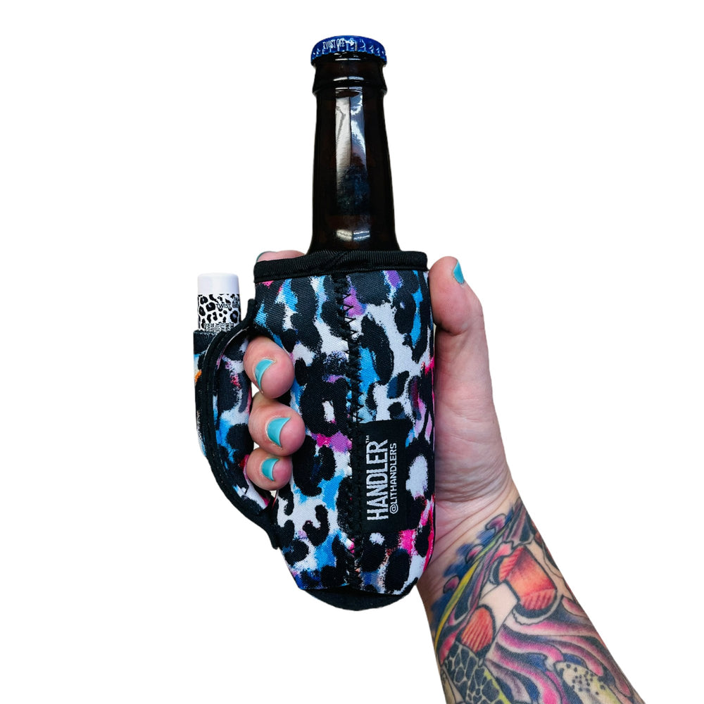 Watercolor Leopard 8-10oz Slim Can Handler™ - Drink Handlers