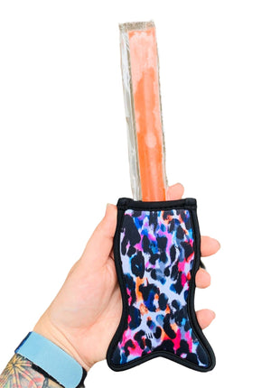 Watercolor Leopard Mermaid Icy Pop Holder - Drink Handlers