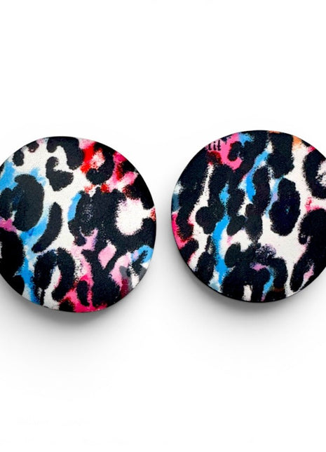 Watercolor Leopard Neoprene Car Coasters - Drink Handlers