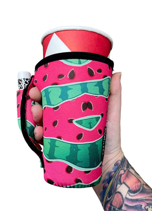 Watermelon 16oz PINT Glass / Medium Fountain Drinks and Hot Coffee Handlers™ - Drink Handlers