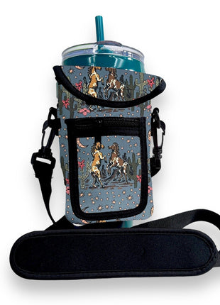 Wild Horses Wrap Around Drink Pocket - Drink Handlers