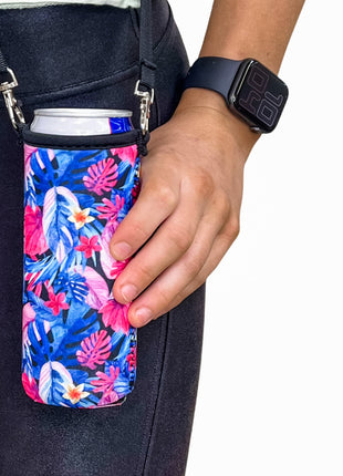 12oz Slim Can Cooler (no handle) W/ Carrying Strap - Drink Handlers