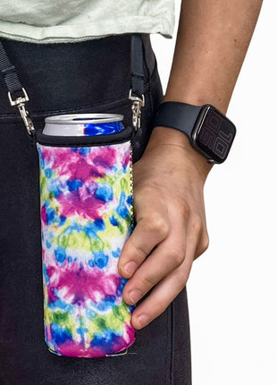 12oz Slim Can Cooler (no handle) W/ Carrying Strap - Drink Handlers