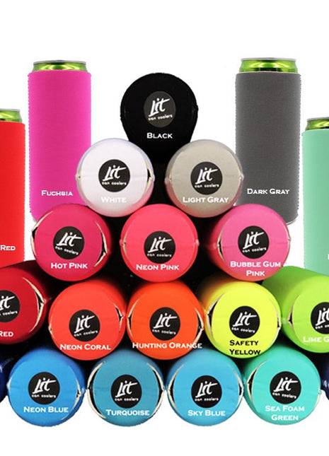 12oz Slim/Skinny Neoprene Collapsible Energy Drink Can Sleeve - Drink Handlers