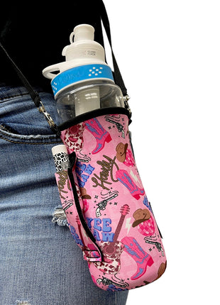 16oz Water Bottle Handler W/ Carrying Strap - Drink Handlers