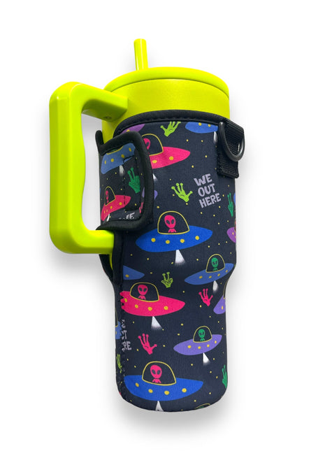 Aliens 25-35oz Tumbler With Handle Sleeve - Drink Handlers