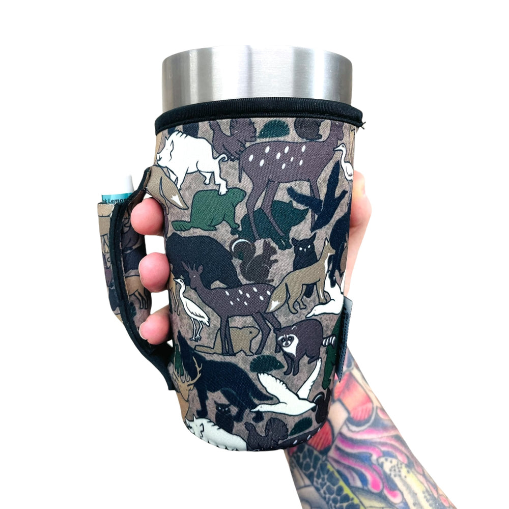 Animal Camo 20oz Large Coffee / Tea / Tumbler Handler™ - Drink Handlers