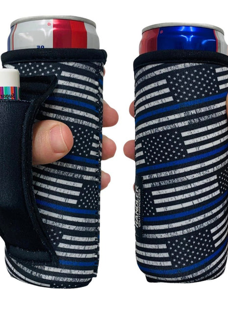 Back The Blue 12oz Slim Can Handler™ - Drink Handlers