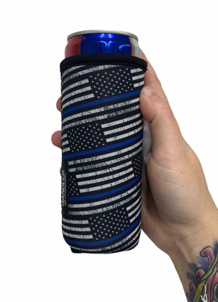 Back The Blue 12oz Slim Can Handler™ - Drink Handlers