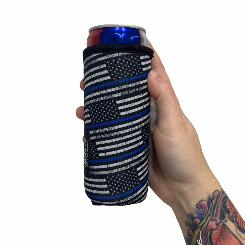Back The Blue 12oz Slim Can Handler™ - Drink Handlers