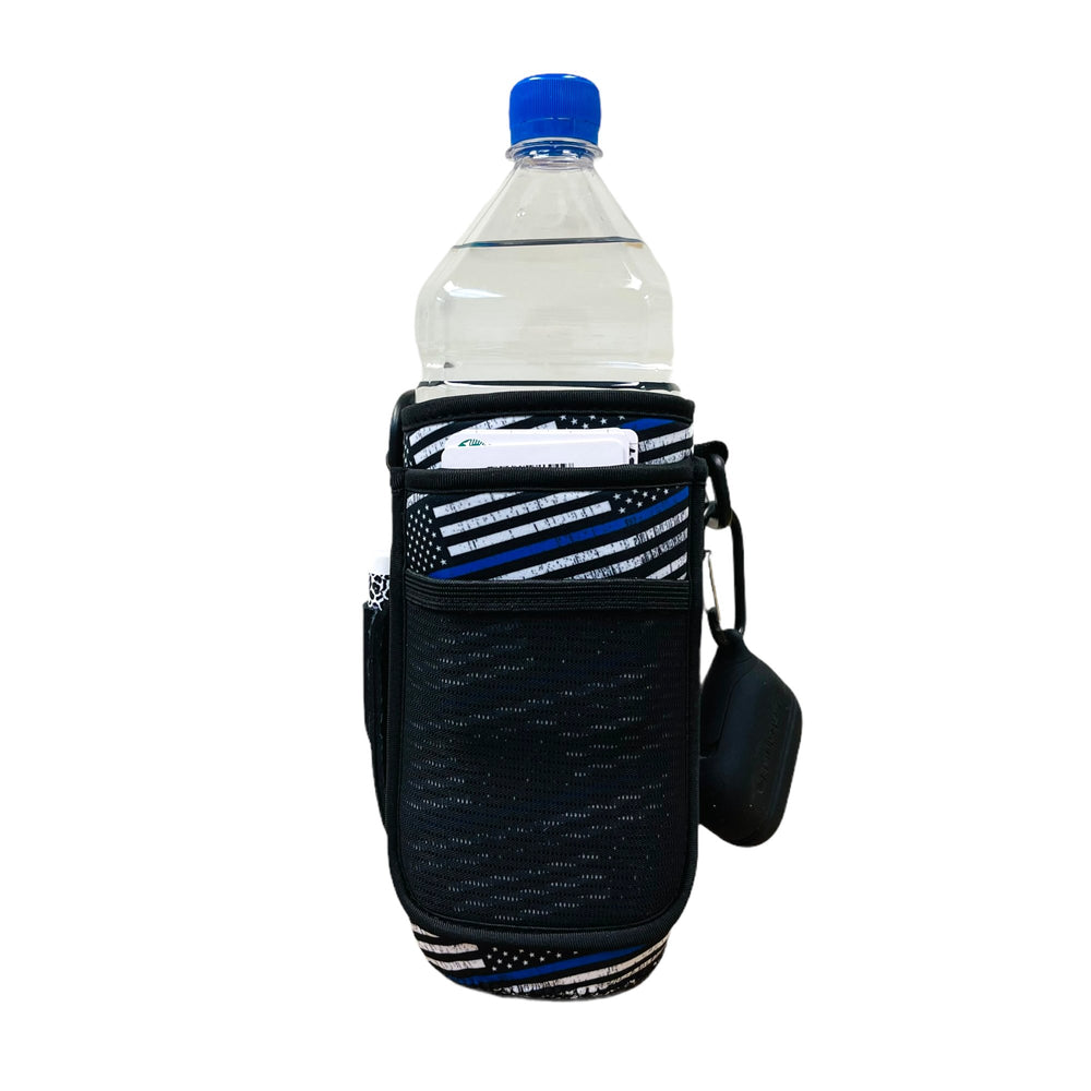 Back The Blue 30-40oz Tumbler Handler™ With Carrying Strap - Drink Handlers