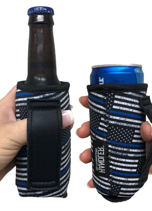 Back The Blue 8-10oz Slim Can Handler™ - Drink Handlers