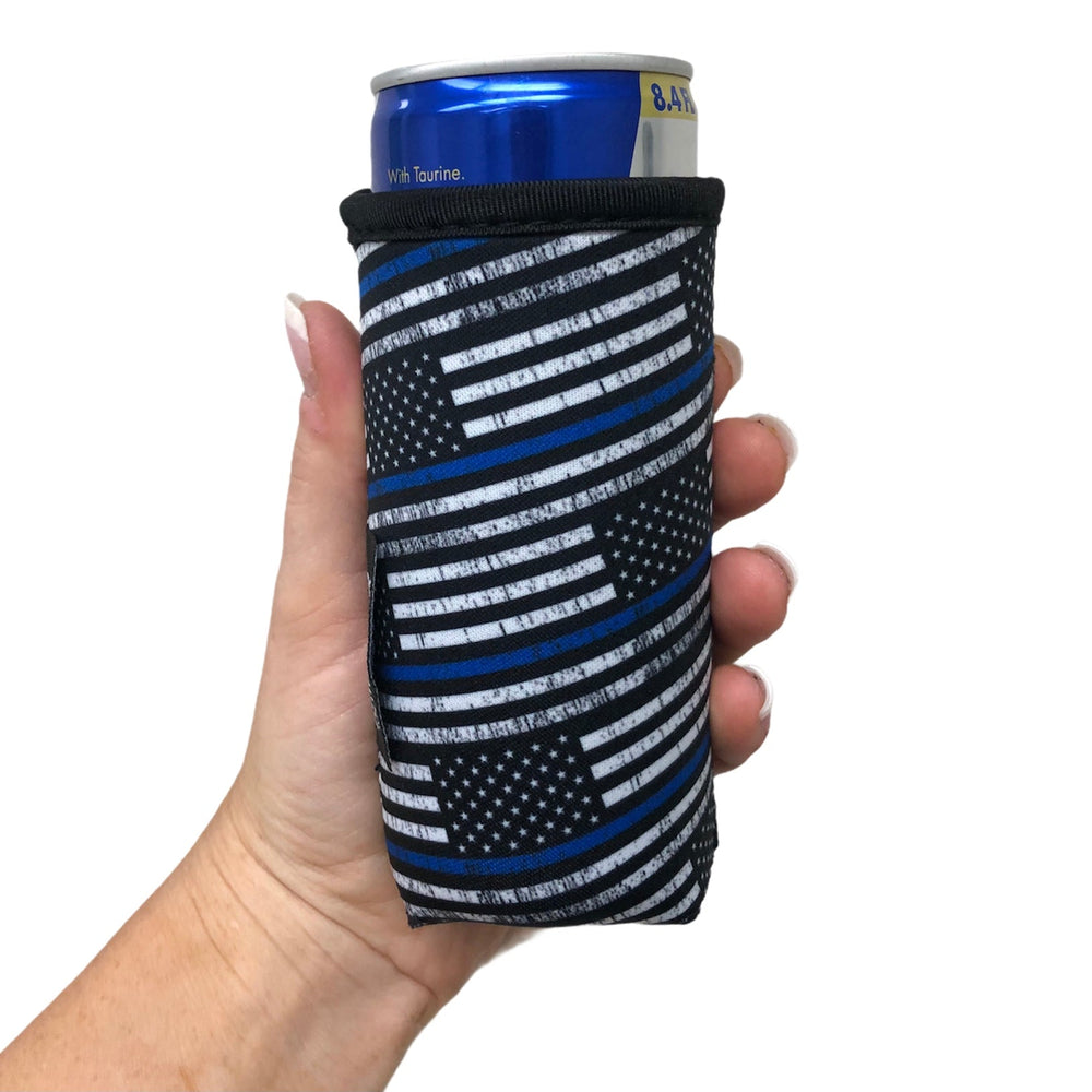 Back The Blue 8-10oz Slim Can Handler™ - Drink Handlers