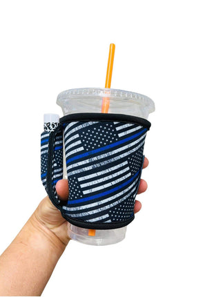 Back The Blue Small / Medium Bottomless Handler™ - Drink Handlers