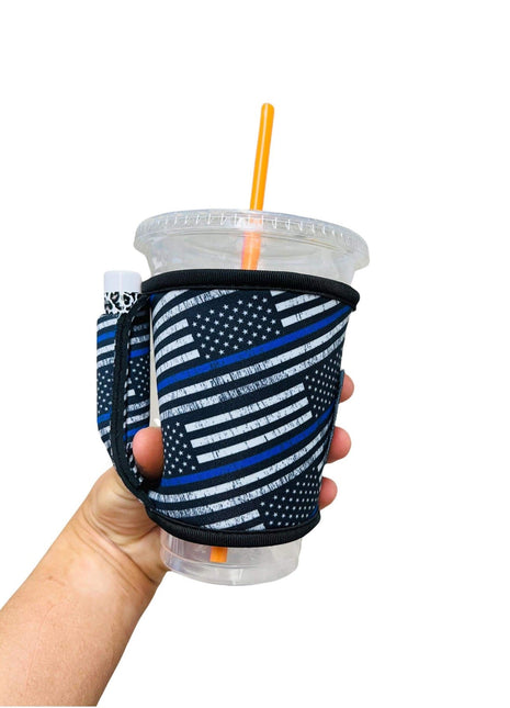 Back The Blue Small / Medium Bottomless Handler™ - Drink Handlers