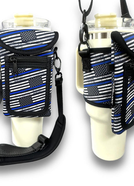 Back The Blue Wrap Around Drink Pocket - Drink Handlers