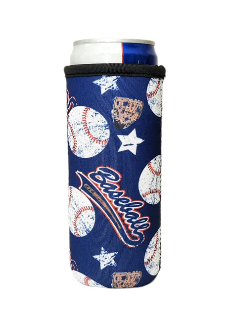 Baseball 12oz Slim Can Sleeve - Drink Handlers