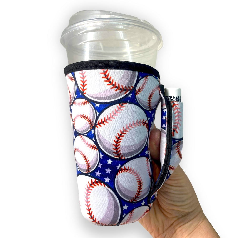 Baseball Stars 16oz PINT Glass / Medium Fountain Drinks and Hot Coffee Handlers™ - Drink Handlers