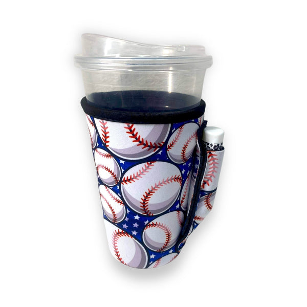 Baseball Stars 16oz PINT Glass / Medium Fountain Drinks and Hot Coffee Handlers™ - Drink Handlers