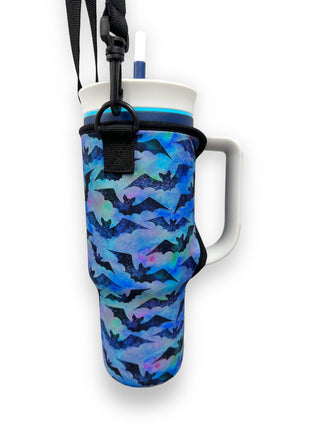 Bats 40oz Tumbler With Handle Sleeve - Drink Handlers