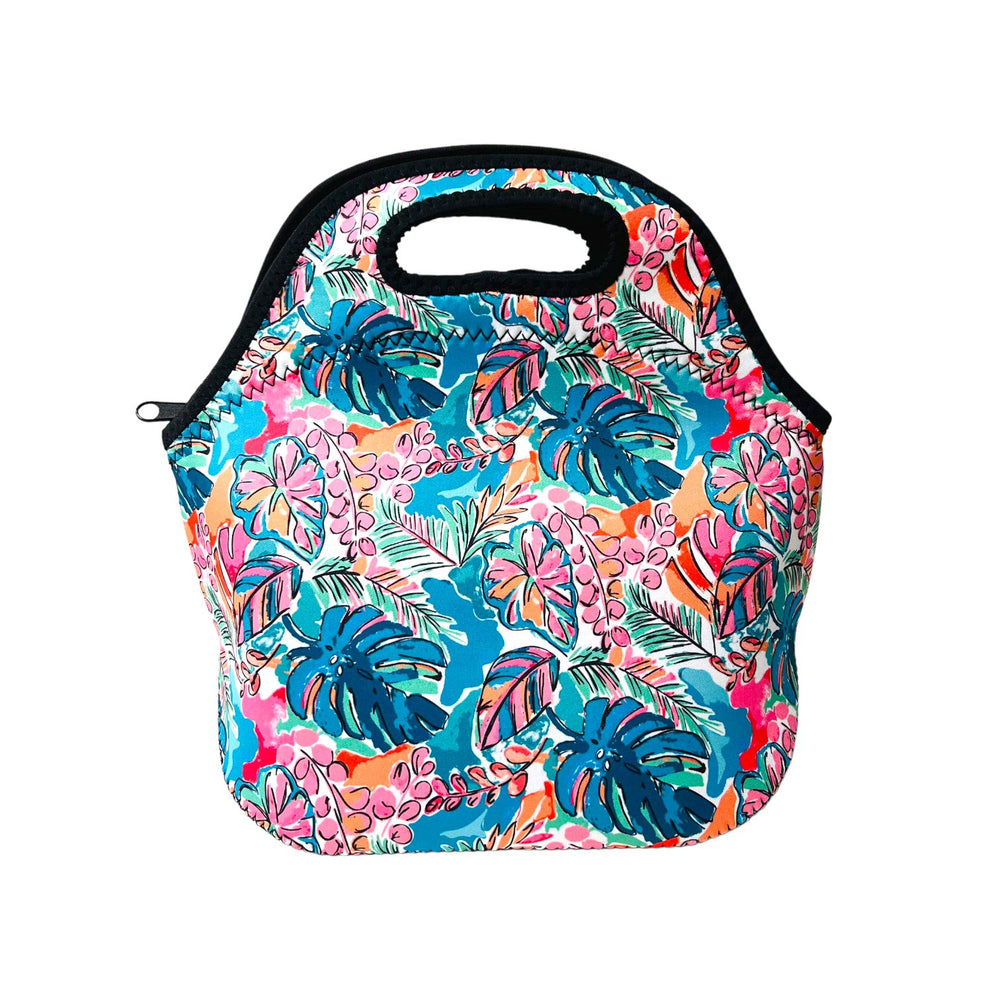 Flower Flourish Luxury Designs Neoprene Lunch Bag for Women Men Reusable  Lunch Box Containers Washable Thermal Insulated Lunch Tote Bag Lightweight