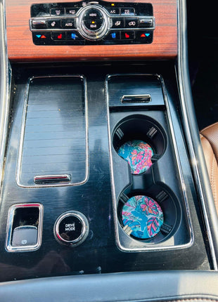 Beach Babe Neoprene Car Coasters - Drink Handlers