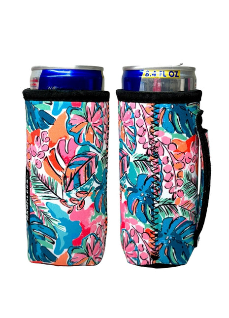 Beach Babe Print 8-10oz Slim Can Handler™ - Drink Handlers