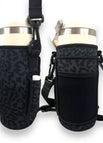 30-40oz Carrying Sleeve For Tumblers With Open or No Handle / Black Leopard