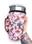 20oz  L Iced Coffee & Tumbler Handler / Cowboy Santa