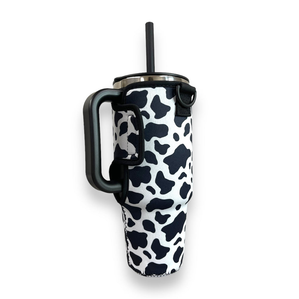 Cow Print Tumbler, 40 Oz Tumbler with Handle and