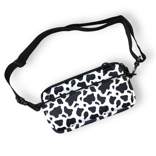 Black and White Cow Print Cross Body Purse - Drink Handlers