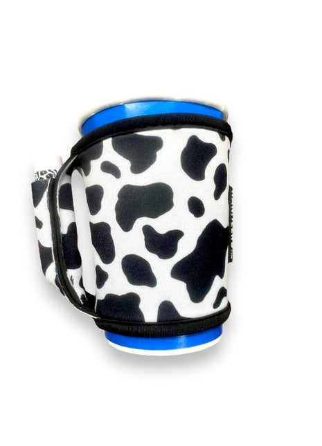 Black and White Cow Print Small / Medium Bottomless Handler™ - Drink Handlers