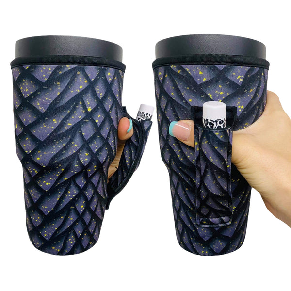Black Dragon Scales 30oz Tumbler Handler™ - Drink Handlers