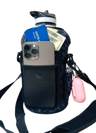 Black Leopard 1/2 Gallon Jug Carrying Handler™ - Drink Handlers