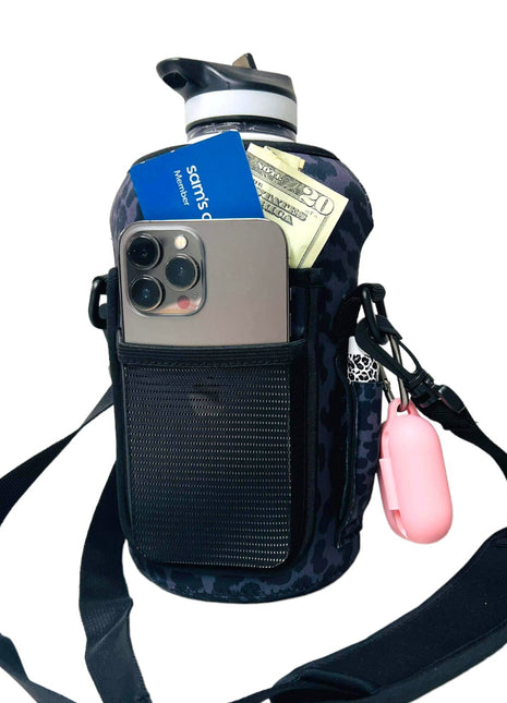 Black Leopard 1/2 Gallon Jug Carrying Handler™ - Drink Handlers